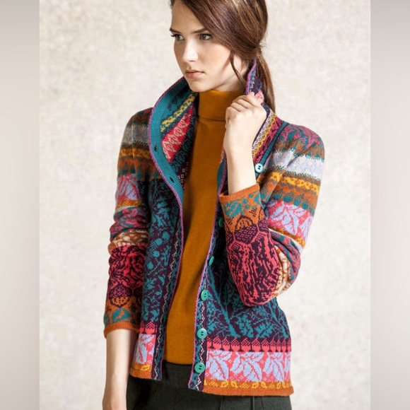 IVKO Sweaters - Ivko woman charmed forest soft lamb wool cardigan sweater